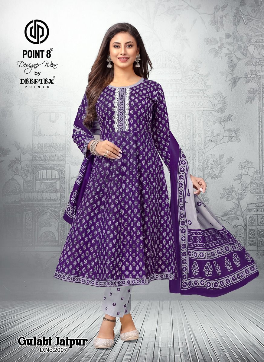 Gulabi Jaipur Vol 2 By Deeptex Anarkali Kurti With Bottom Dupatta Orders In India